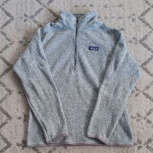 Patagonia Better Sweater 1/4 Pullover Fleece Women's Large Grey STY 25618